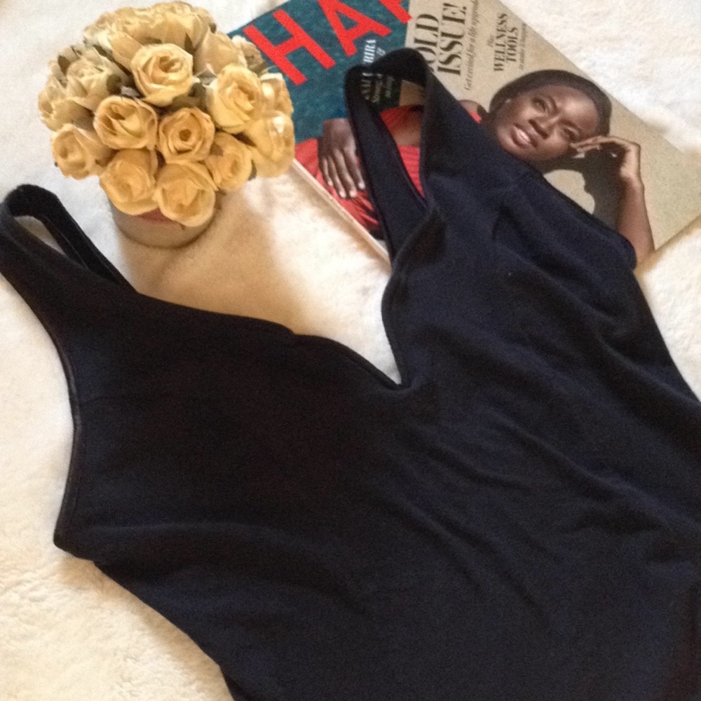 Vintage Newport News Black Bodysuit in size 8